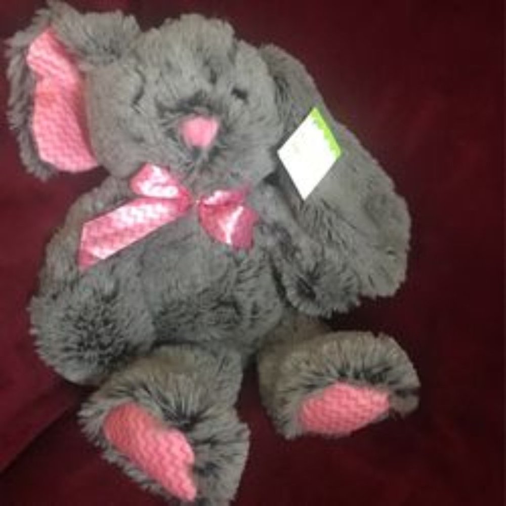 Plush Gray Rabbit 14 Inches